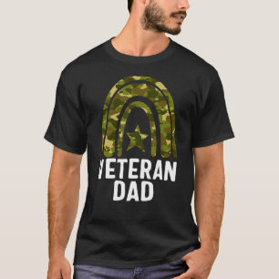 Manar Veteran Pappa Veterans Day Coola Camo Mönste T Shirt
