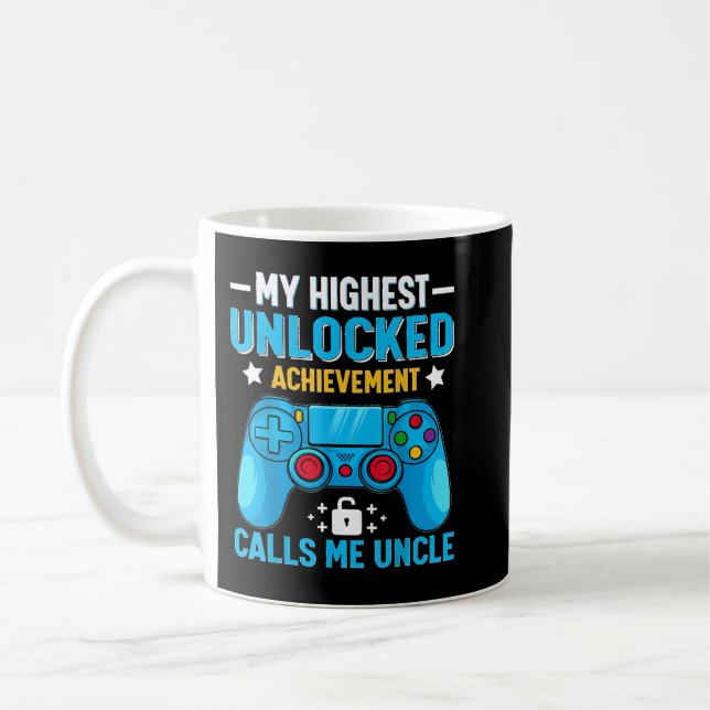 Manar Video Game Älskare Funny Gaming Gamer farbro Kaffemugg (Vänster)