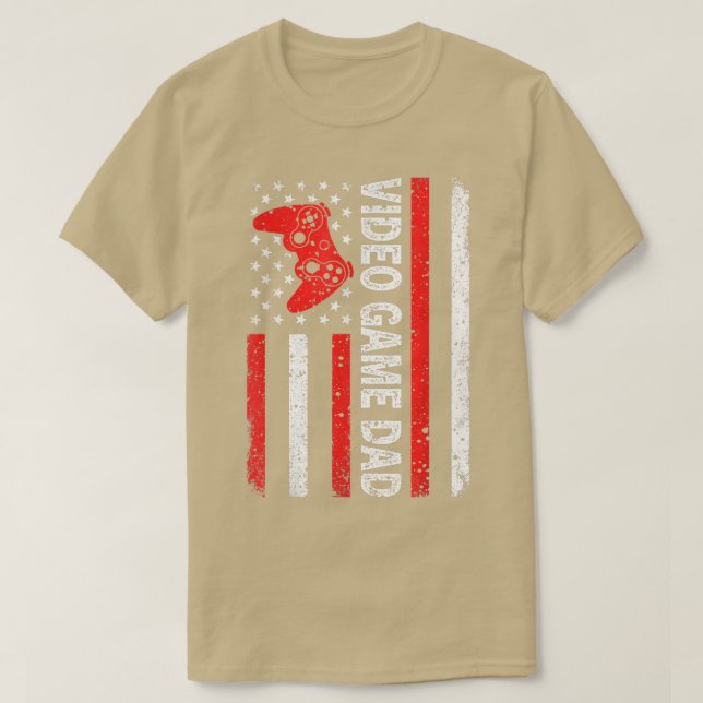 Manar-videospel, Pappa, amerikanska Flagga-videosp T Shirt (Design framsida)