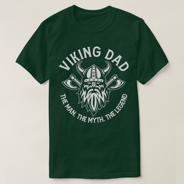Manar Viking Pappa Funny Viking Norse Mythology Fa T Shirt (Design framsida)