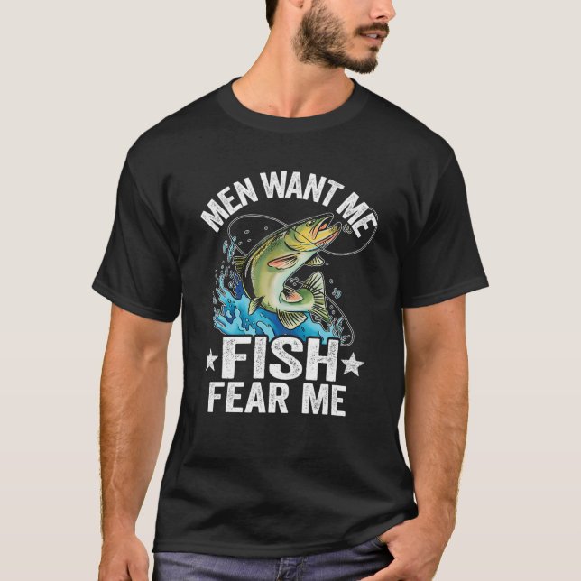 Manar vill att jag ska fiska och rädda mig Bass-fi T Shirt (Framsida)