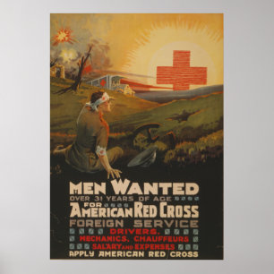 Manar vill ha amerikanska Röda Kor Poster