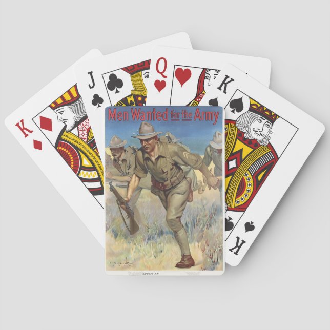 Manar ville ha armén WWI Casinokort (Baksidan)