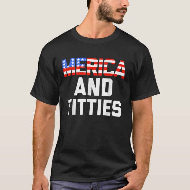 Manar Vinnare 4:e juli Gift Funny Merica T Shirt (Framsida)