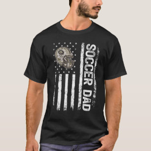 Manar Vintage American Flagga Proud Ocer Pappa Far T Shirt