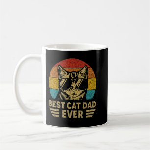 Manar Vintage Best Cat Pappa All Retro Far Day Gi Kaffemugg