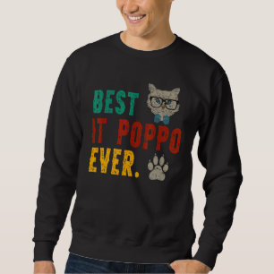 Manar Vintage Best Cat Poppop någonsin Bump Fi Far Lång Ärmad Tröja