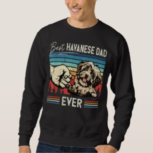 Manar Vintage Best Havanese Pappa Hund för Far D Lång Ärmad Tröja