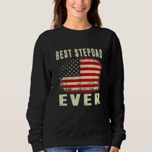 Manar Vintage Best Stepdad nånsin American Flagga T Shirt
