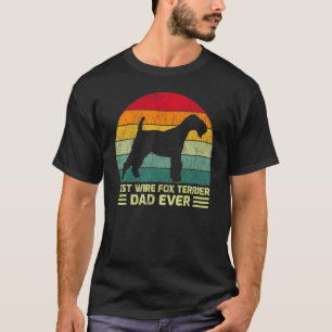 Manar Vintage Best Wire Fox Terrier Pappa någonsin T Shirt