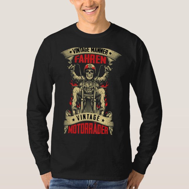 Manar Vintage Biker Racer Motorcle T Shirt (Framsida)