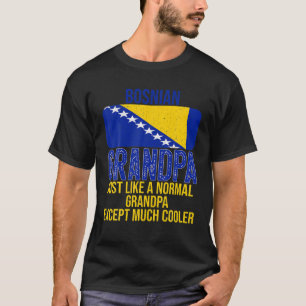 Manar Vintage bosnisk morfar Bosnien Flagga for Fa T Shirt
