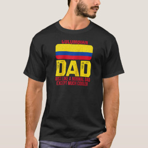Manar Vintage Colombias Flagga Pappa Colombia för T Shirt