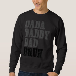 Manar Vintage Dada pappa Pappa Bruh Fars dag Lång Ärmad Tröja