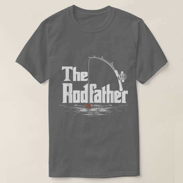 Manar Vintage Funny FishingRodfather  T Shirt (Design framsida)