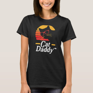 Manar Vintage Katt pappa Birthday Fars dag T Shirt
