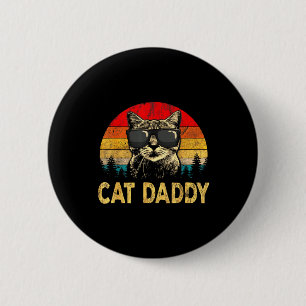 Manar Vintage Katt pappa Roligt Cat Lover Gift Cat Knapp