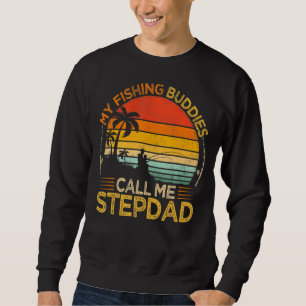Manar Vintage Min fiskekanal kallar Stepdad Fishi Lång Ärmad Tröja
