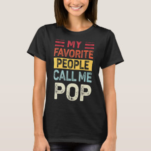 Manar Vintage Mina favoriter kallar mig Pop Pappa T Shirt