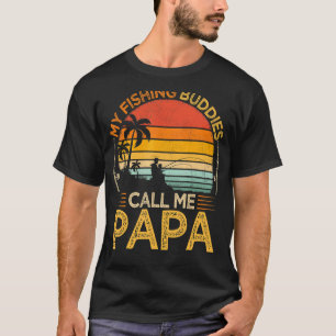 Manar Vintage Mina fiskedagar kallar Pappa för fis T Shirt