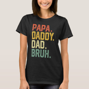 Manar Vintage Pappa pappa Pappa Bruh Fars dag Outf T Shirt