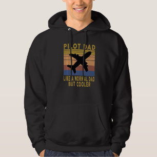 Manar Vintage Pilot Pappa som ett normalt Pappa me Hoodie