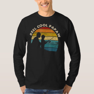 Manar Vintage Reel Coola Papaw Fishing Fars dag T Shirt