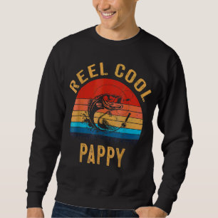 Manar Vintage Reel Coola Pappy Fars dag Lång Ärmad Tröja