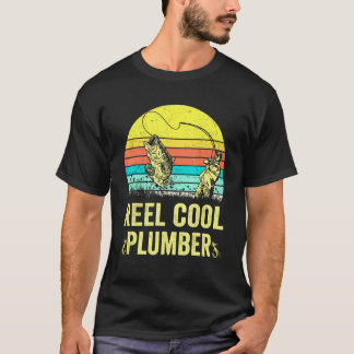 Manar Vintage Reel Coola Plumber Fish Fishing Far T Shirt