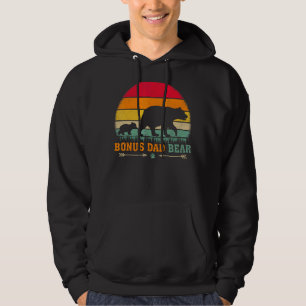 Manar Vintage Retro Bear Animal Bonus Pappa Bear T Hoodie