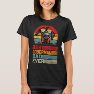 Manar Vintage Retro Best Doberman Pappa Aldrig Far T Shirt