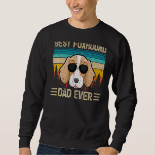 Manar Vintage Retro Best Foxhound Pappa Alltid Far Lång Ärmad Tröja