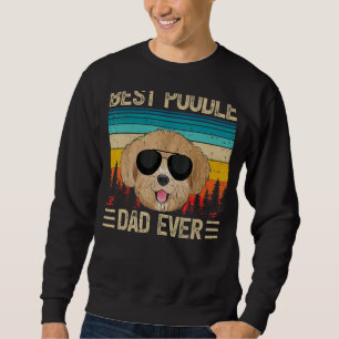 Manar Vintage Retro Best Pudel Pappa Allting Far Lång Ärmad Tröja