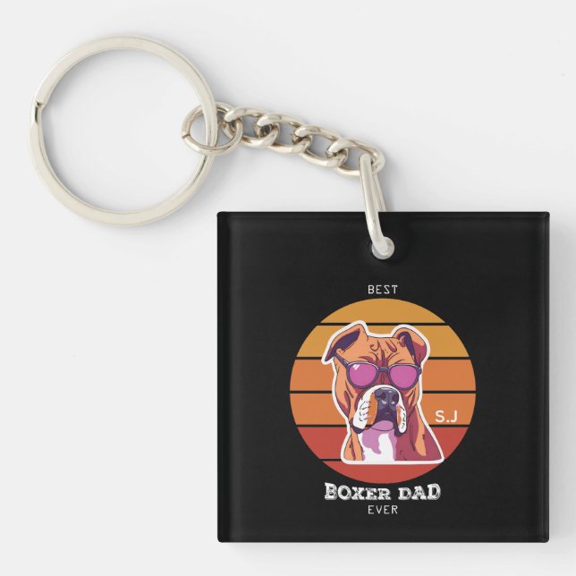 Manar Vintage Retro Boxer Hund älskare Pet Pappa (Framsidan)