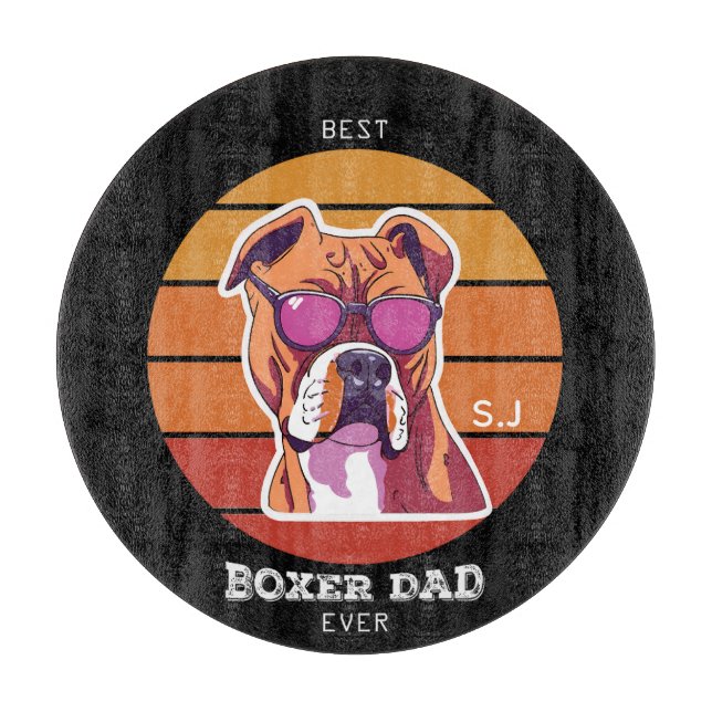 Manar Vintage Retro Boxer Hund älskare Pet Pappa (Framsidan)