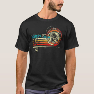 Manar Vintage Retro Fishing Grandpa Fars dag T Shirt
