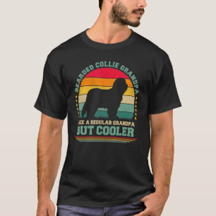 Manar Vintage Retro Hund Bearded Collie Grandpa Tj T Shirt