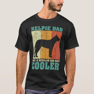 Manar Vintage Retro Kelpie Pappa som en vanlig Pap T Shirt