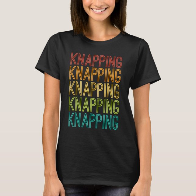 Manar Vintage Retro Knapping T Shirt (Framsida)