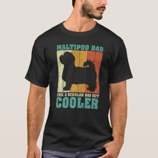 Manar Vintage Retro Maltipoo Pappa som ett reguljä T Shirt