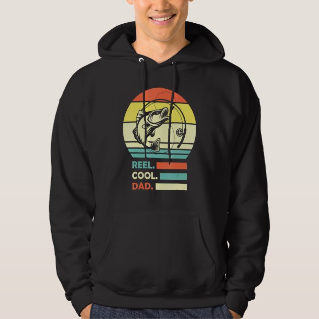 Manar Vintage Retro Reel Coola Pappa Hoodie (Framsida)