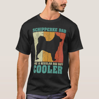Manar Vintage Retro Schipperke Pappa som ett vanli T Shirt