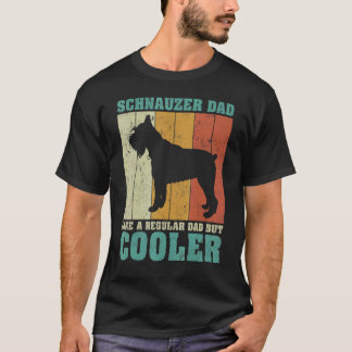 Manar Vintage Retro Schnauzer Pappa som en vanlig  T Shirt