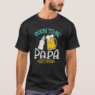 Manar Vintage snart till Pappa 2023 Gravid Pappa M T Shirt