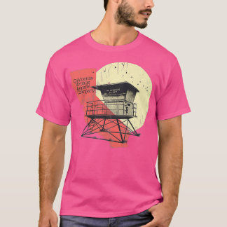 Manar Vintage Stil Surfa Lifeguard Torn T Shirt