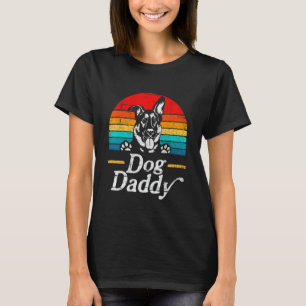 Manar Vintage Tysk Shepherd Hund pappa Hund Pappa T Shirt