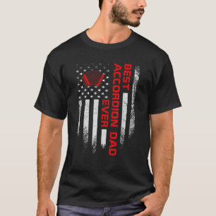 Manar Vintage USA American Flagga Best Accordion P T Shirt