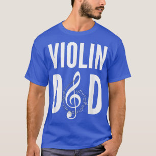 Manar Violin pappa musik treble clef Musician's pa T Shirt