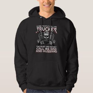 Manar Vissa kallar mig Trucker Lastbil Driver Papp Hoodie