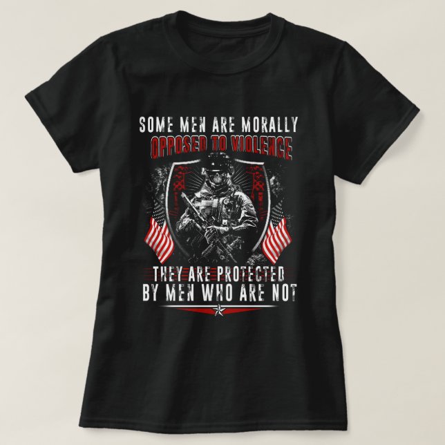 Manar vissa Manar är moraliskt emot våld från min  T Shirt (Design framsida)
